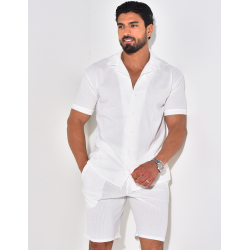 Ensemble short et chemise texturé Ensemble short et chemise texturé