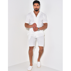 Ensemble short et chemise texturé Ensemble short et chemise texturé