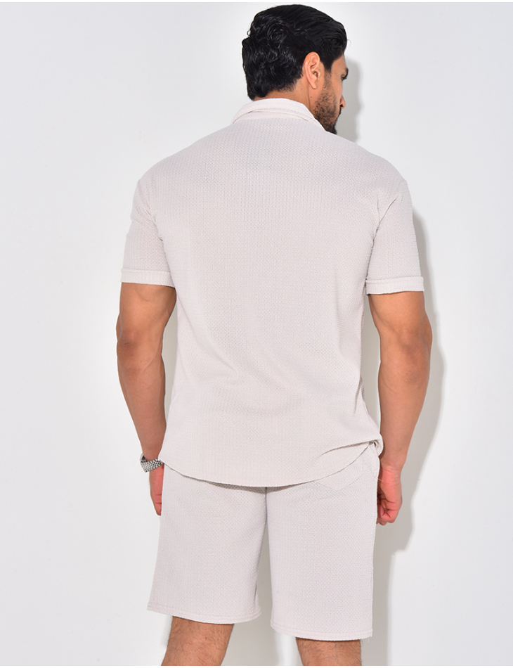 Ensemble short et chemise texturé Ensemble short et chemise texturé