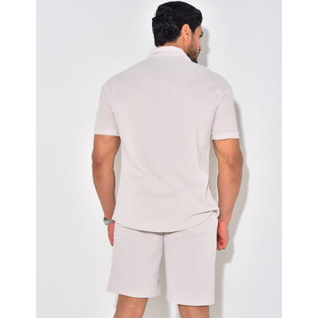 Ensemble short et chemise texturé Ensemble short et chemise texturé