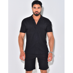 Ensemble short et chemise texturé Ensemble short et chemise texturé