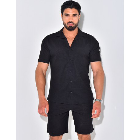 Ensemble short et chemise texturé Ensemble short et chemise texturé