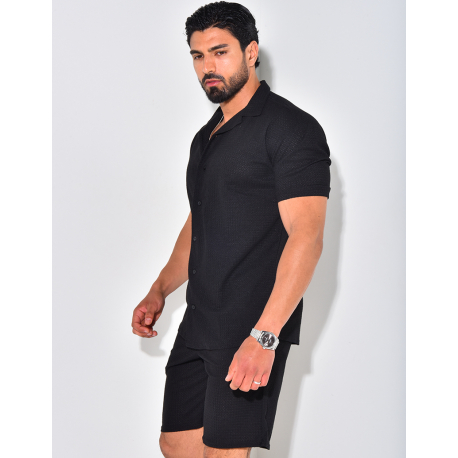 Ensemble short et chemise texturé Ensemble short et chemise texturé