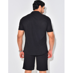 Ensemble short et chemise texturé Ensemble short et chemise texturé
