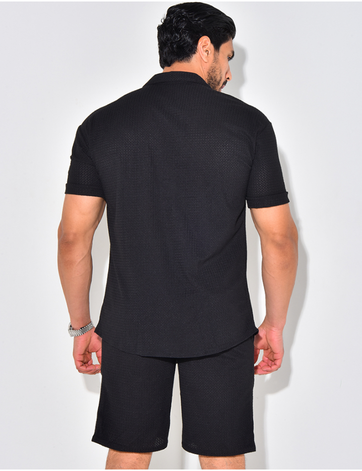 Ensemble short et chemise texturé Ensemble short et chemise texturé