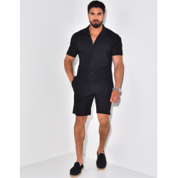 Ensemble short et chemise texturé Ensemble short et chemise texturé