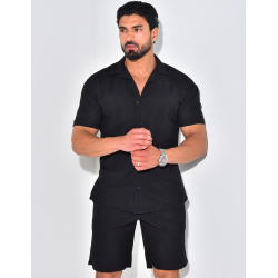 Ensemble short et chemise texturé Ensemble short et chemise texturé
