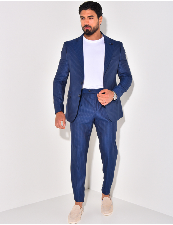 Ensemble de costume 3 pièces à rayures Ensemble de costume 3 pièces à rayures