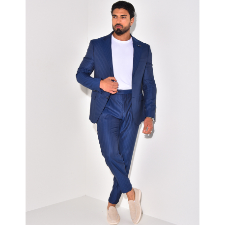 Ensemble de costume 3 pièces à rayures Ensemble de costume 3 pièces à rayures
