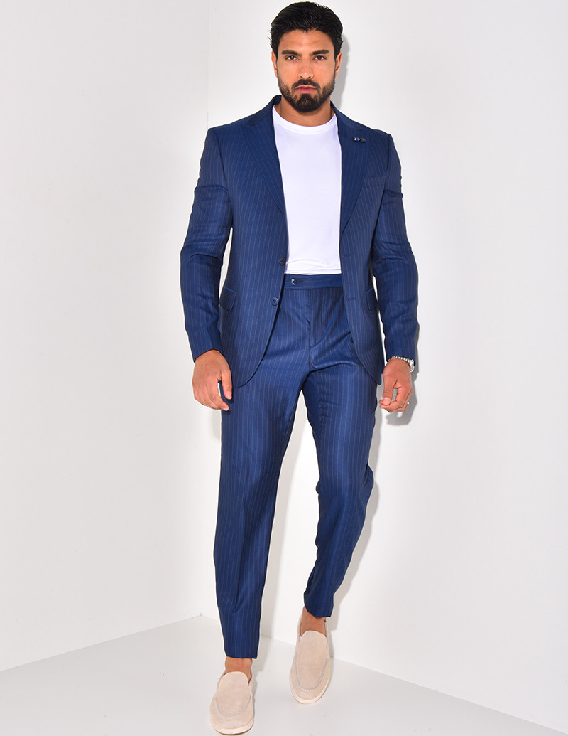 Ensemble de costume 3 pièces à rayures