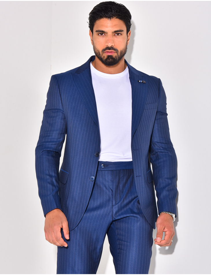 Ensemble de costume 3 pièces à rayures Ensemble de costume 3 pièces à rayures