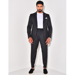 Ensemble de costume 3 pièces à rayures Ensemble de costume 3 pièces à rayures