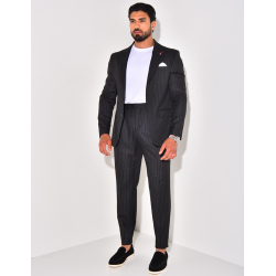 Ensemble de costume 3 pièces à rayures Ensemble de costume 3 pièces à rayures