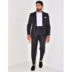 Ensemble de costume 3 pièces à rayures Ensemble de costume 3 pièces à rayures