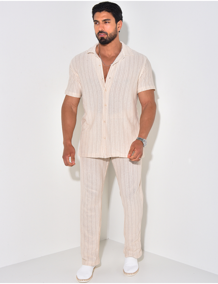 Ensemble pantalon et chemise en lin Ensemble pantalon et chemise en lin