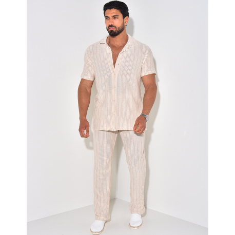 Ensemble pantalon et chemise en lin Ensemble pantalon et chemise en lin
