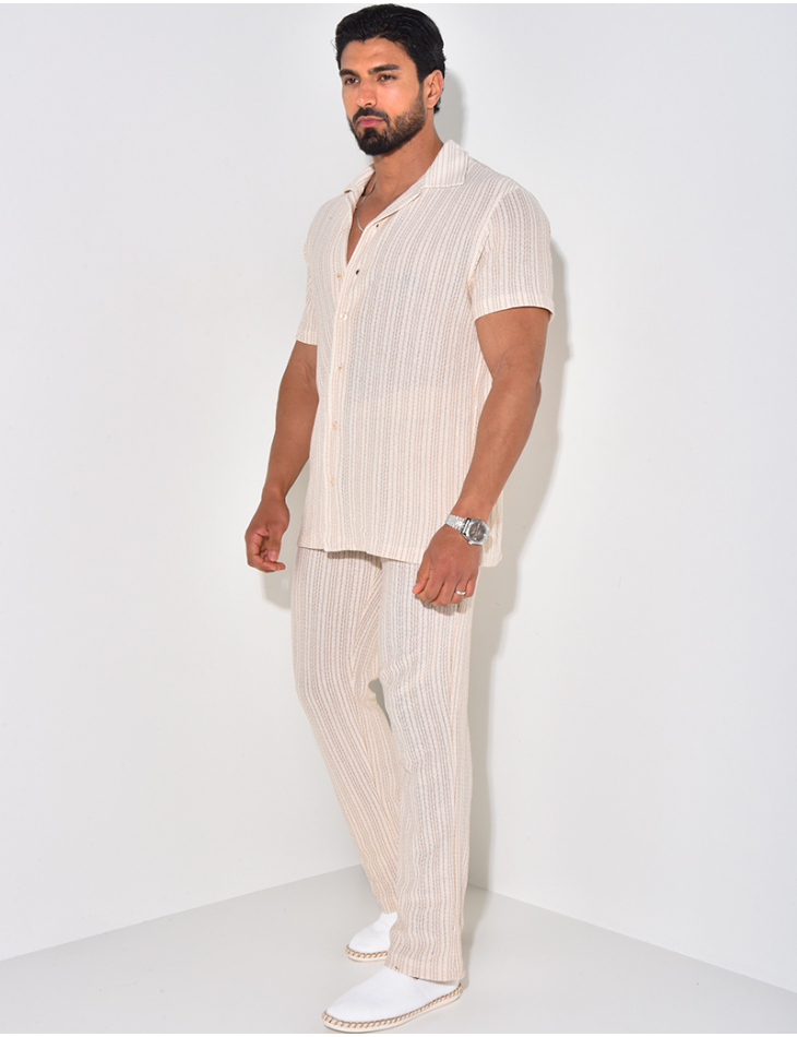 Ensemble pantalon et chemise en lin Ensemble pantalon et chemise en lin