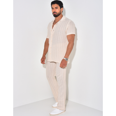 Ensemble pantalon et chemise en lin Ensemble pantalon et chemise en lin