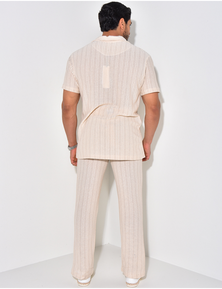 Ensemble pantalon et chemise en lin Ensemble pantalon et chemise en lin