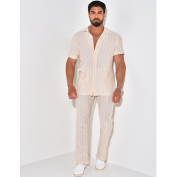 Ensemble pantalon et chemise en lin Ensemble pantalon et chemise en lin