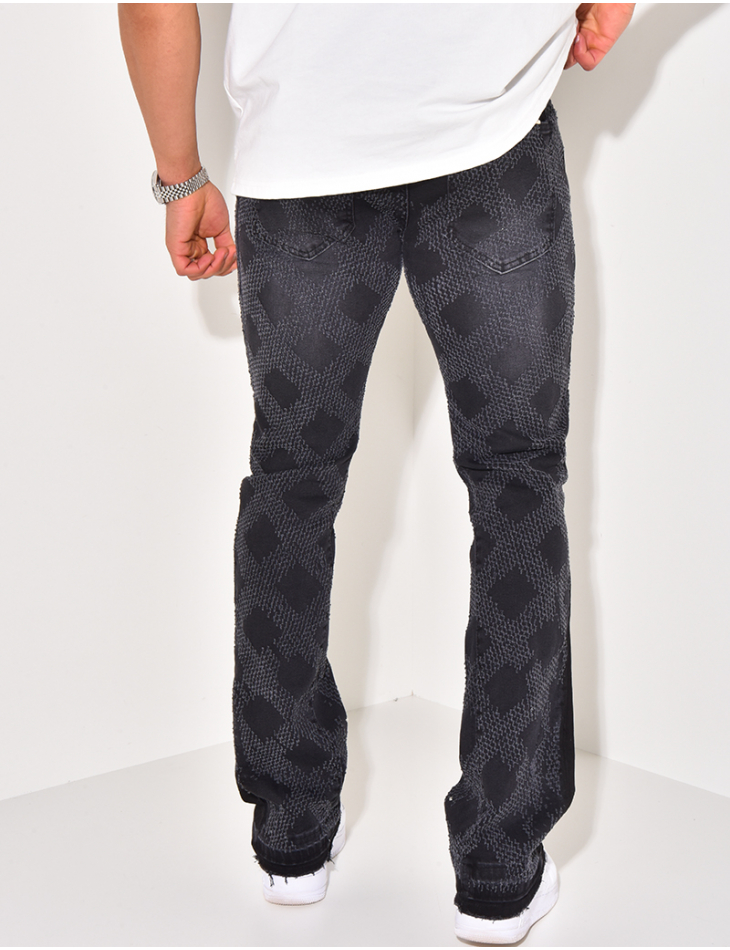 Jeans flare à perle Jeans flare à perle