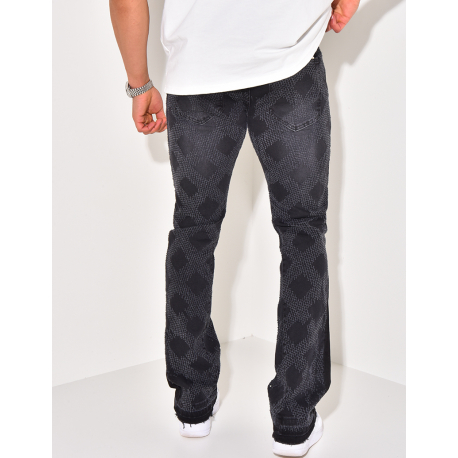 Jeans flare à perle Jeans flare à perle