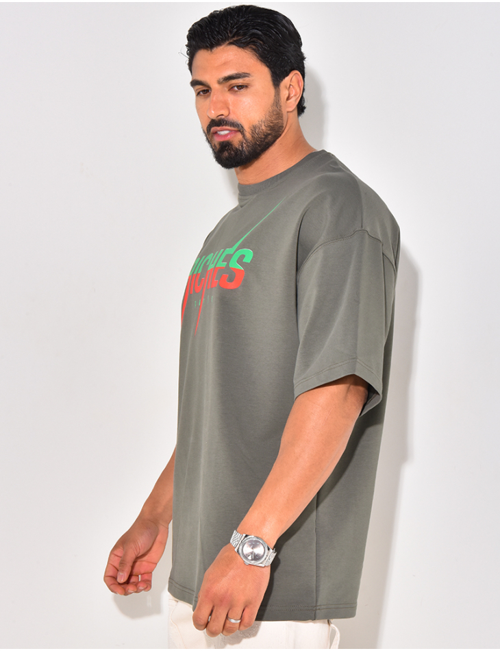 T-shirt "Riches", écriture bi-color T-shirt "Riches", écriture bi-color