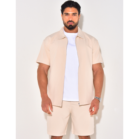 Ensemble short et chemise à fermeture éclaire Ensemble short et chemise à fermeture éclaire