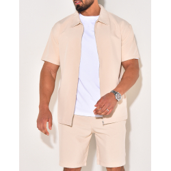 Ensemble short et chemise à fermeture éclaire Ensemble short et chemise à fermeture éclaire