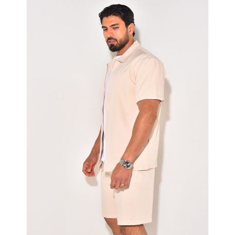 Ensemble short et chemise à fermeture éclaire Ensemble short et chemise à fermeture éclaire