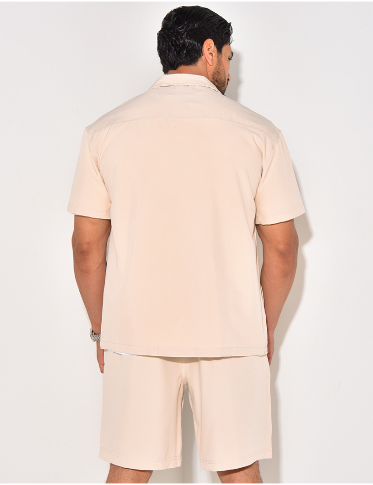 Ensemble short et chemise à fermeture éclaire Ensemble short et chemise à fermeture éclaire