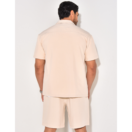 Ensemble short et chemise à fermeture éclaire Ensemble short et chemise à fermeture éclaire