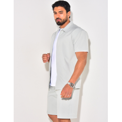 Ensemble short et chemise à fermeture éclaire Ensemble short et chemise à fermeture éclaire