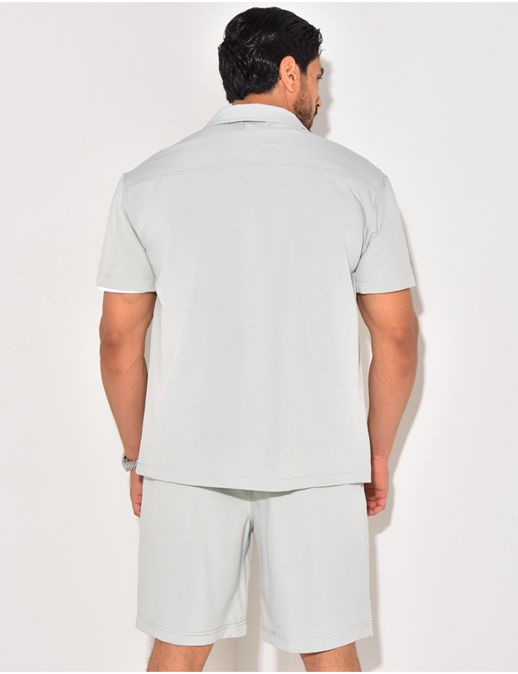 Ensemble short et chemise à fermeture éclaire Ensemble short et chemise à fermeture éclaire