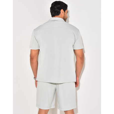 Ensemble short et chemise à fermeture éclaire Ensemble short et chemise à fermeture éclaire