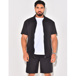 Ensemble short et chemise à fermeture éclaire Ensemble short et chemise à fermeture éclaire