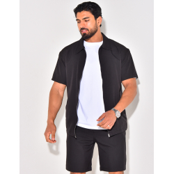 Ensemble short et chemise à fermeture éclaire Ensemble short et chemise à fermeture éclaire