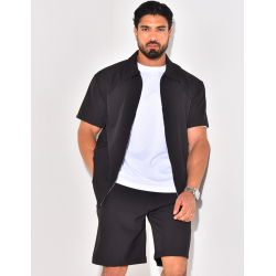 Ensemble short et chemise à fermeture éclaire Ensemble short et chemise à fermeture éclaire