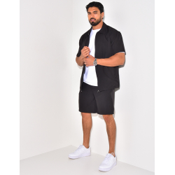 Ensemble short et chemise à fermeture éclaire Ensemble short et chemise à fermeture éclaire