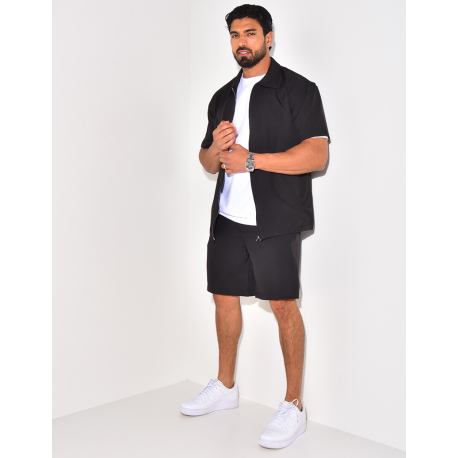 Ensemble short et chemise à fermeture éclaire Ensemble short et chemise à fermeture éclaire