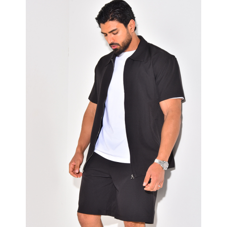 Ensemble short et chemise à fermeture éclaire Ensemble short et chemise à fermeture éclaire