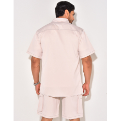 Ensemble short et chemise à poches