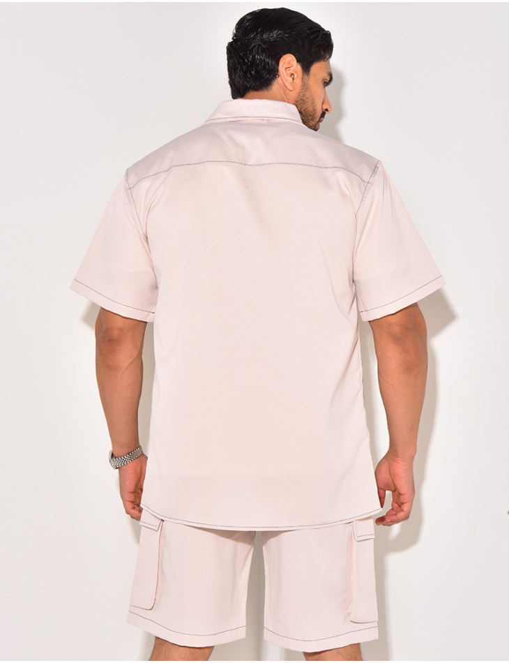 Ensemble short et chemise à poches