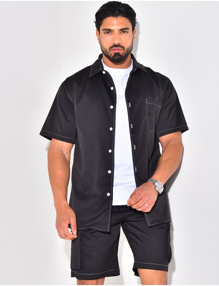 Ensemble short et chemise à poches Ensemble short et chemise à poches