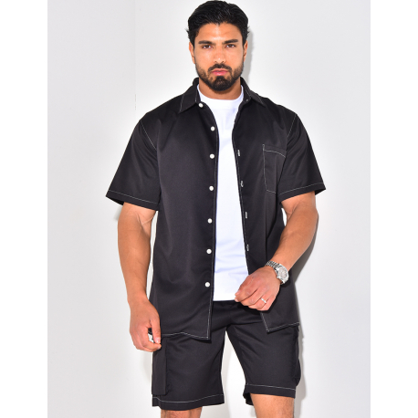 Ensemble short et chemise à poches Ensemble short et chemise à poches