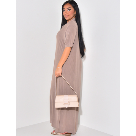 Langes Kleid mit Polokragen