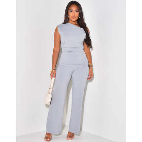 Ensemble top et pantalon côtelé
