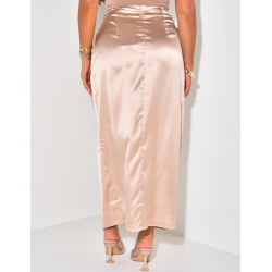 Long satin wrap skirt Long satin wrap skirt