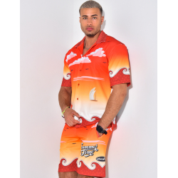 Ensemble short et chemise à motifs Ensemble short et chemise à motifs