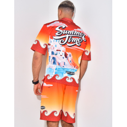 Ensemble short et chemise à motifs Ensemble short et chemise à motifs